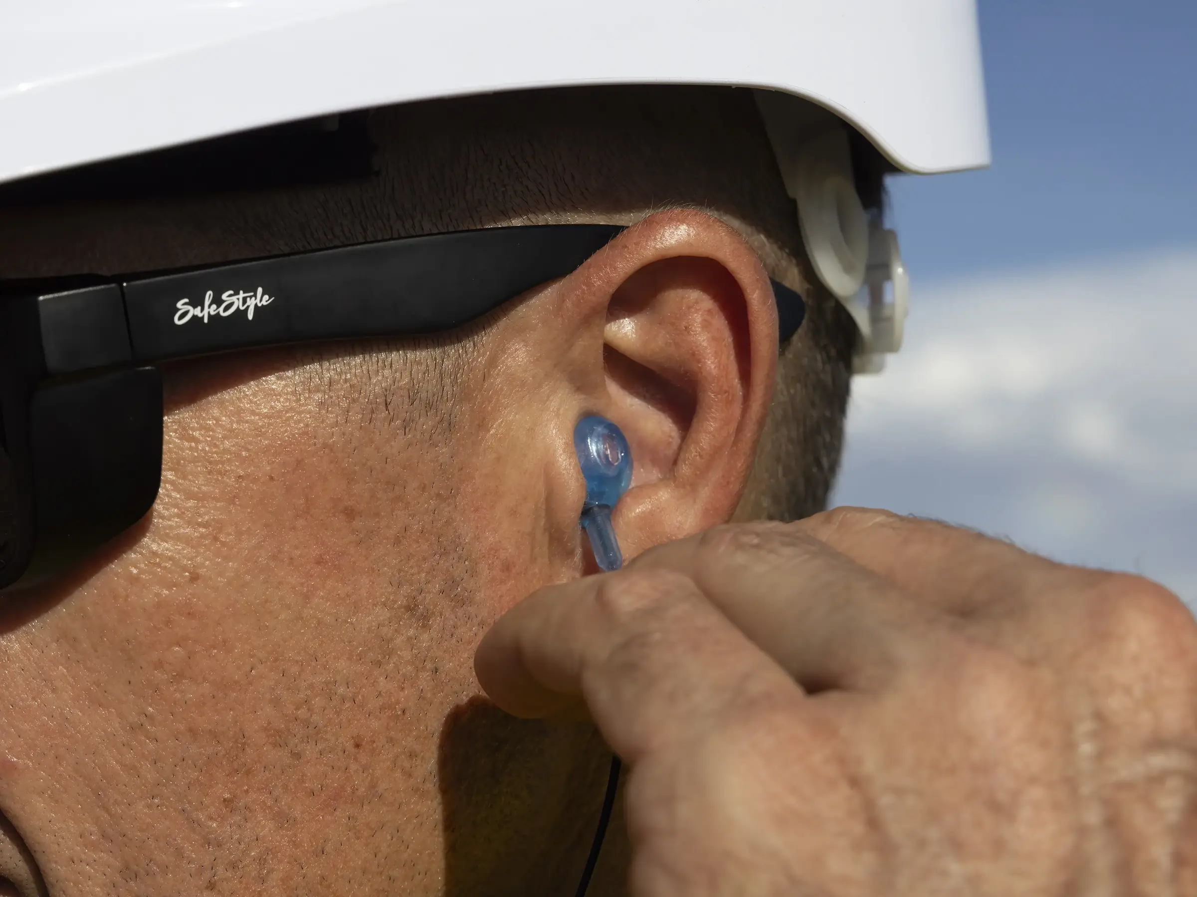 Custom hearing protection close-up