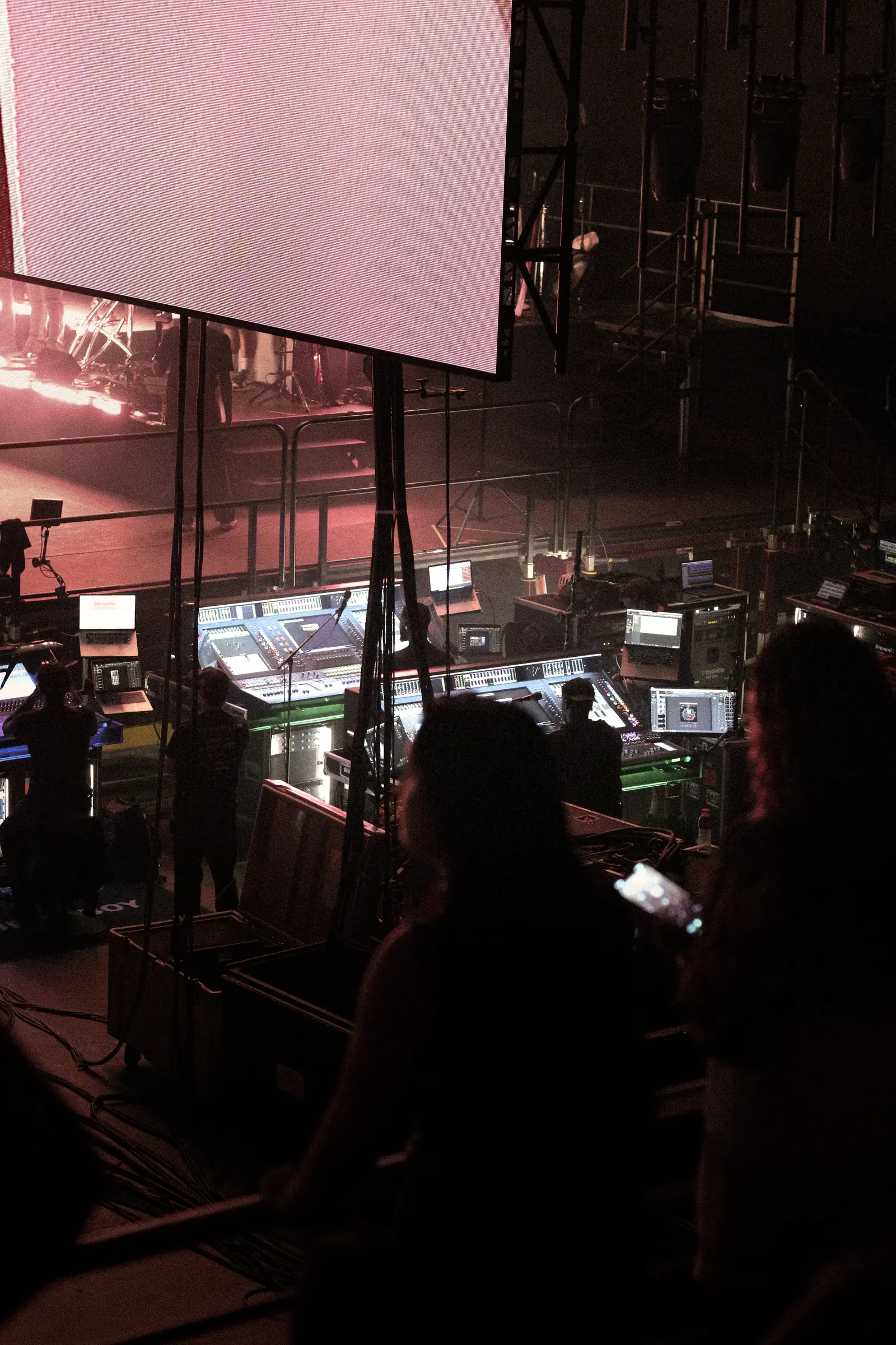 Operations control room with monitoring screens